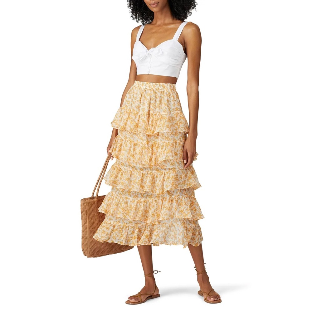 MINKPINK Lana Tiered Midi Skirt